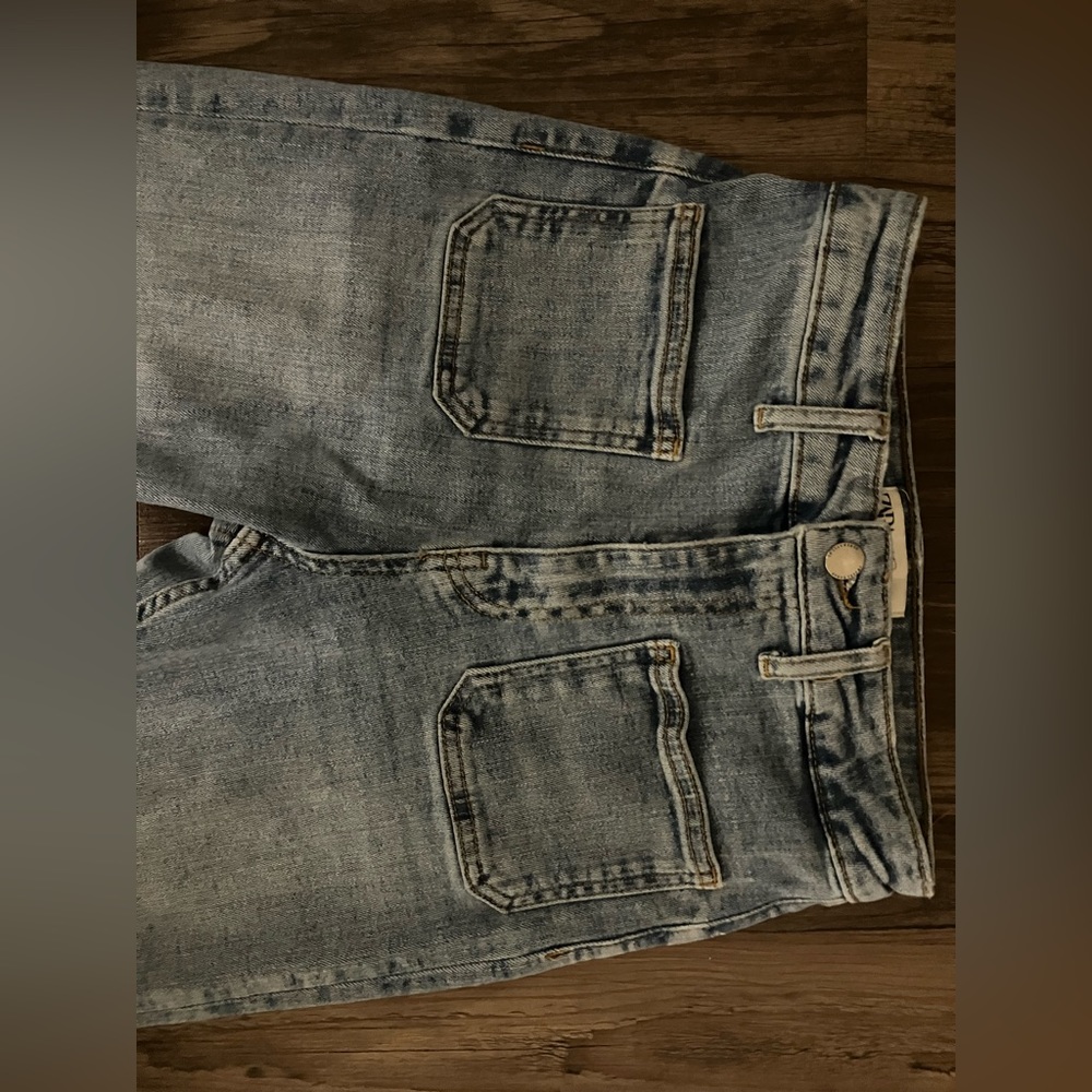 Zara Front Pocket Wide Leg Jeans - Picture 2 of 4